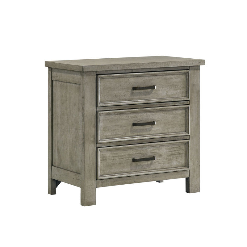 Sullivan 3-Drawer Nightstand in Drift Grey