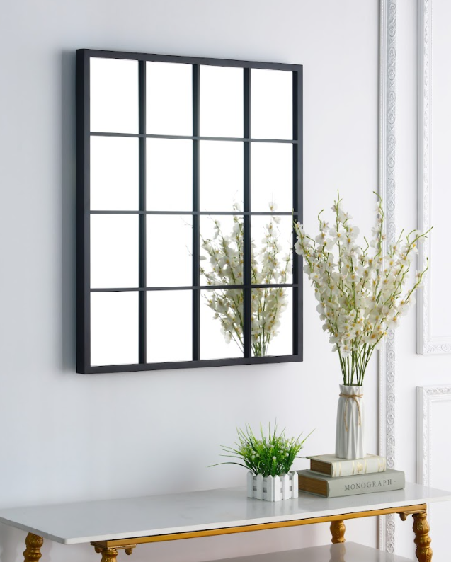 Quadrant Metal Frame Mirror, matt finishing