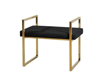 Vanity Bench, Gold/Black - Al Rugaib Furniture (9794062034)