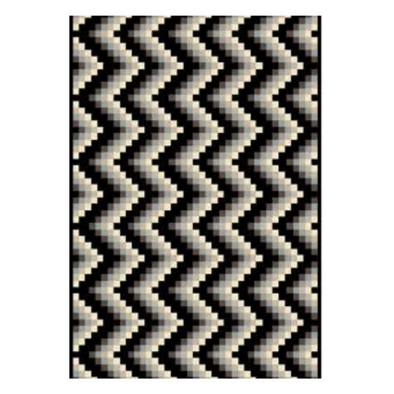 Roots Ferrera ZigZag Dark Brown Rug