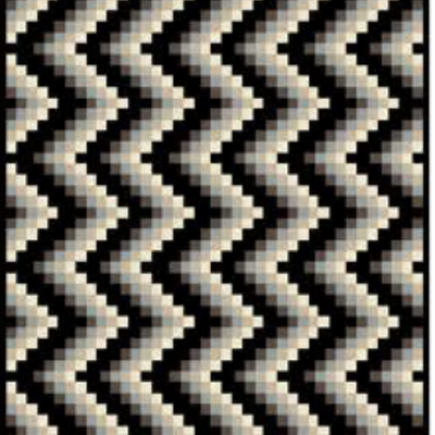 Roots Ferrera ZigZag Dark Brown Rug