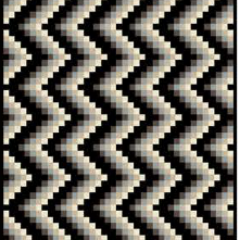 Roots Ferrera ZigZag Dark Brown Rug