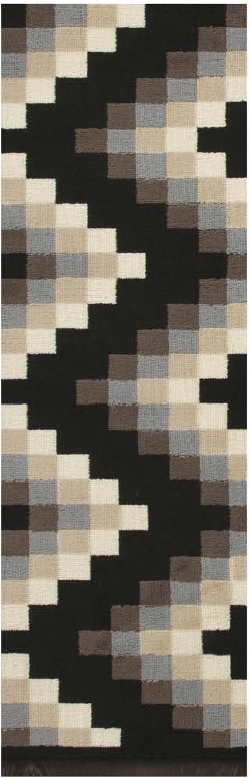 Roots Ferrera ZigZag Dark Brown Rug