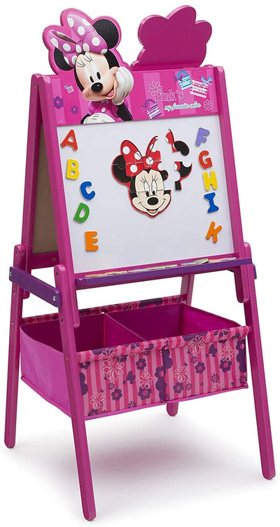 Minnie Mouse Wooden Easel with Storage -Double Side (6604688162912)