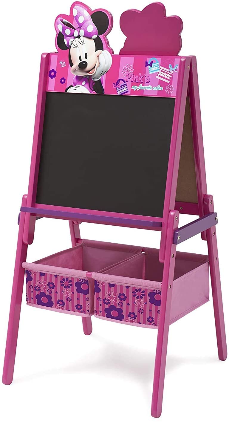 Minnie Mouse Wooden Easel with Storage -Double Side (6604688162912)