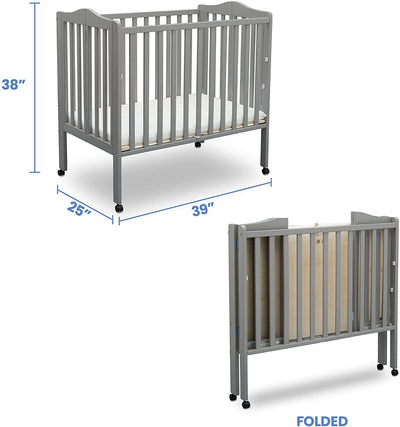 Portable Folding Crib with Mattress (6604686262368)