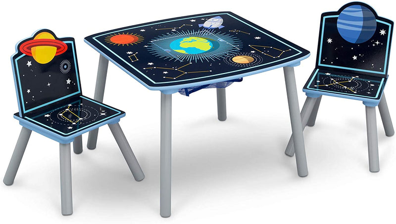 Space Adventures Kids Wood Table and Chair Set with Storage (6604688949344)