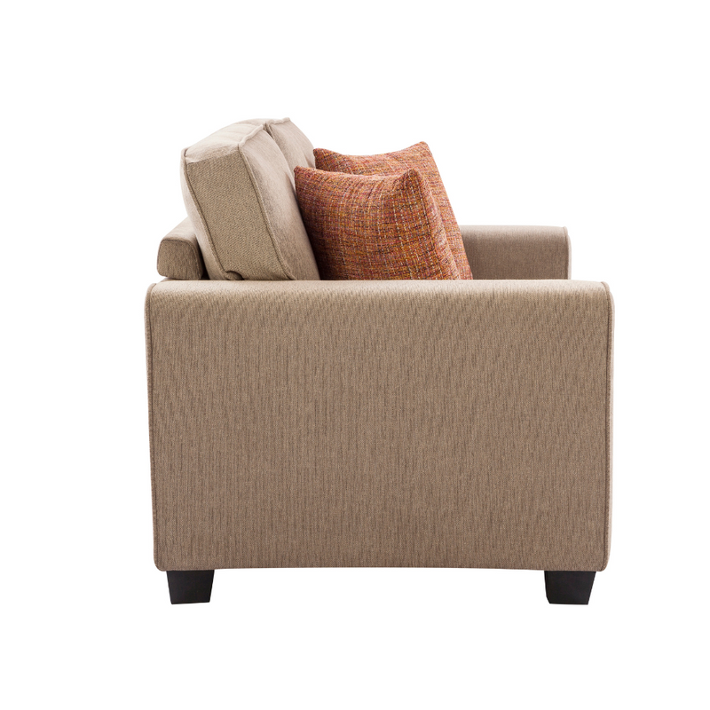 Fernley Friendly Caramel Loveseat (6645526888544)