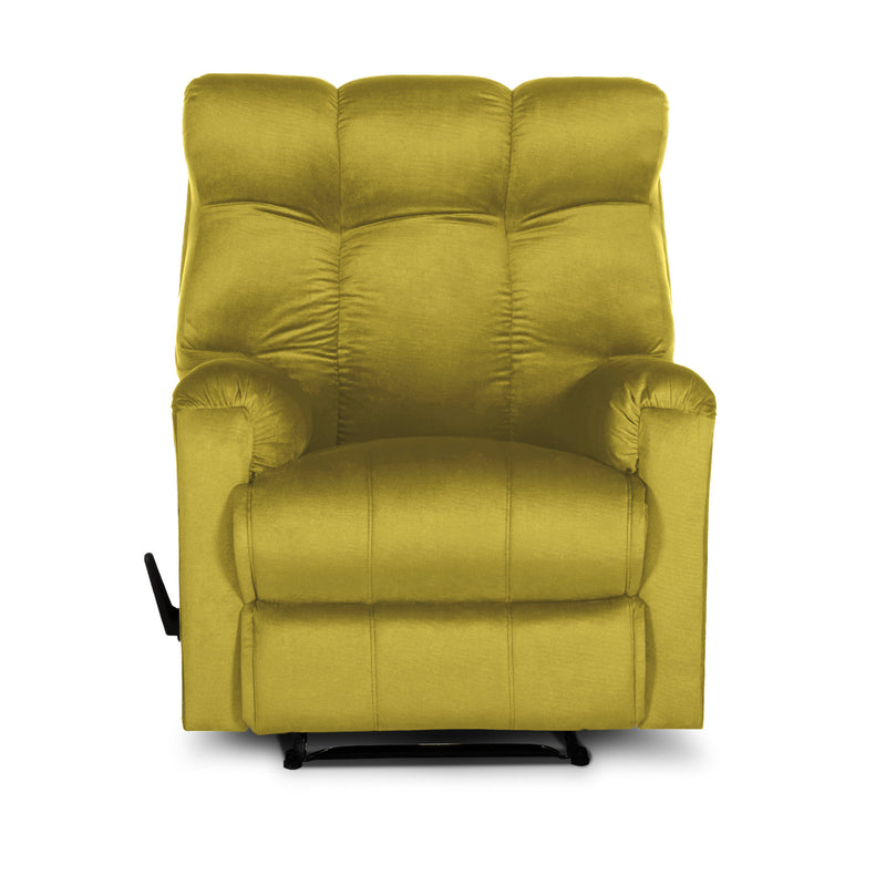 In House Rocking Recliner Chair Upholstered With Controllable Back - Light Grey-AB011S009 (6613419982944)