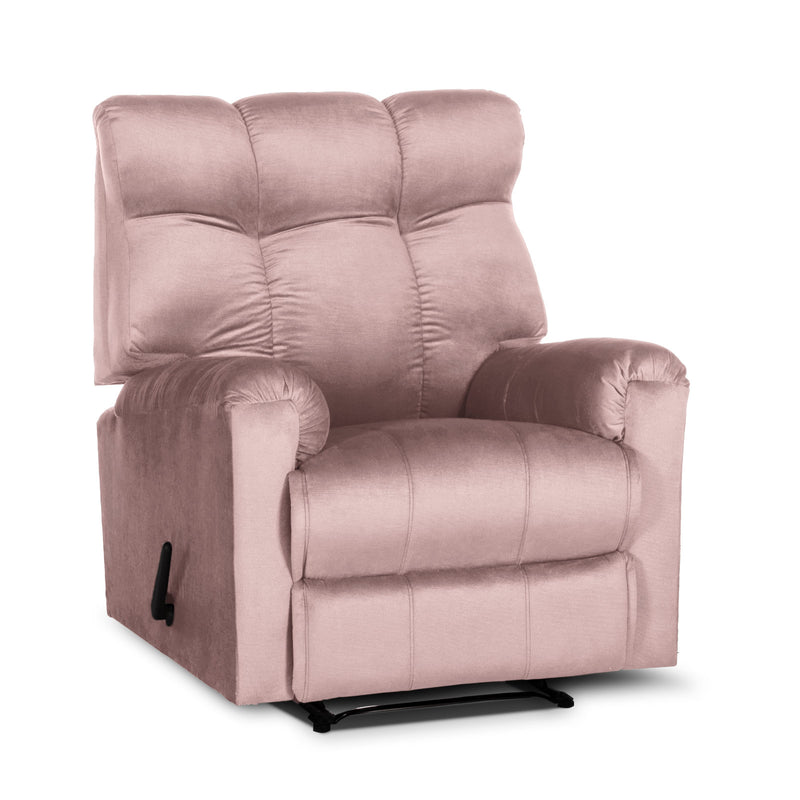 In House Rocking Recliner Chair Upholstered With Controllable Back - Navy Blue-AB011S013 (6613420114016)