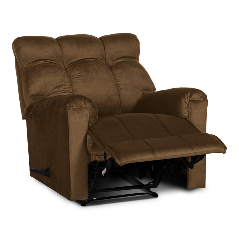 In House Rocking & Rotating Recliner Chair Upholstered With Controllable Back - Dark Beige-AB011R002 (6613420212320)