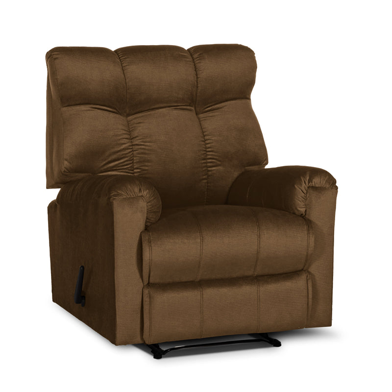 In House Rocking & Rotating Recliner Chair Upholstered With Controllable Back - Dark Beige-AB011R002 (6613420212320)