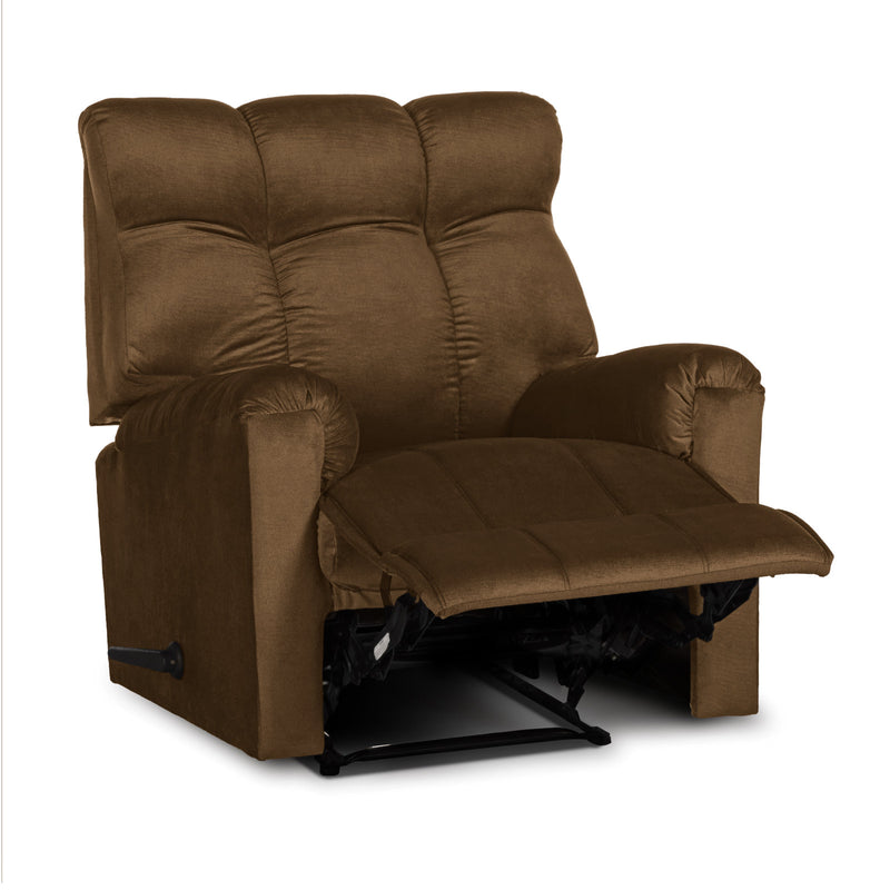 In House Rocking & Rotating Recliner Chair Upholstered With Controllable Back - Dark Beige-AB011R002 (6613420212320)