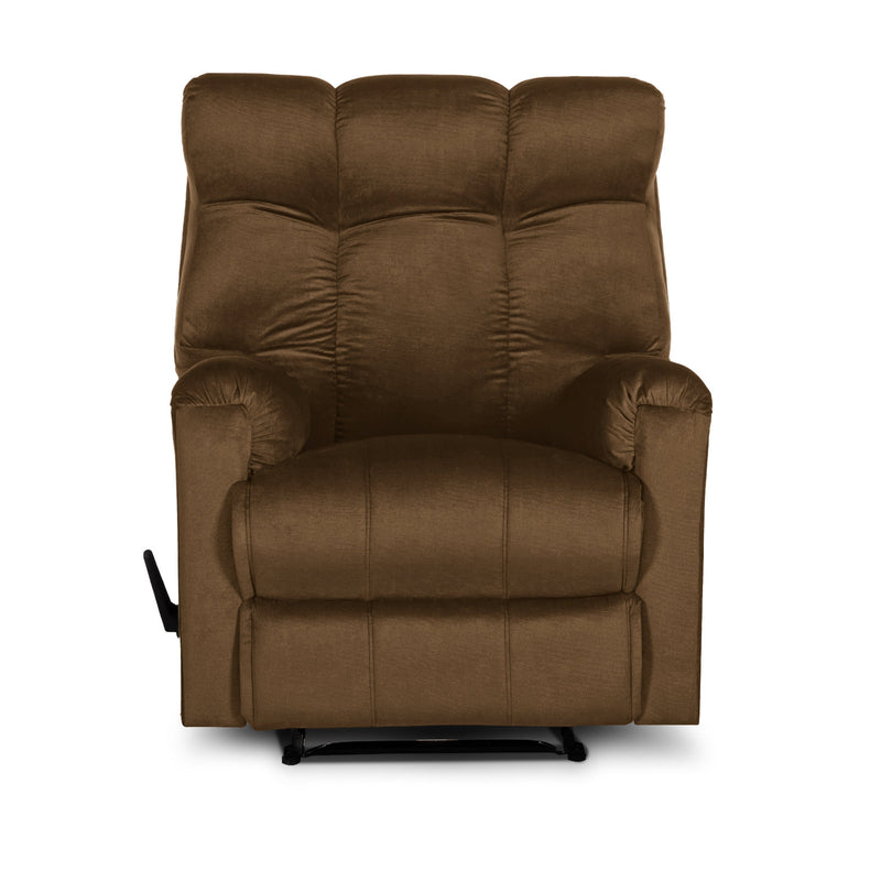 In House Rocking & Rotating Recliner Chair Upholstered With Controllable Back - Dark Beige-AB011R002 (6613420212320)