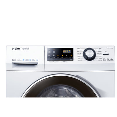 Haier WM with Dryer- capacity 10 Kg White., Auto Fuzzy opera (6600125874272)