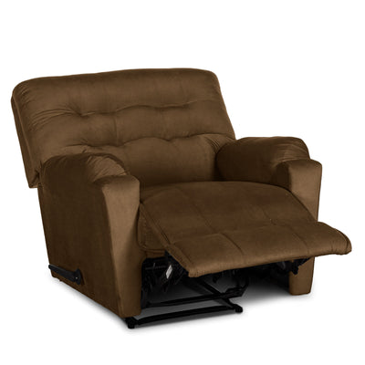 In House Rocking & Rotating Recliner Upholstered Chair with Controllable Back - Dark Brown-905143-BR (6613414641760)