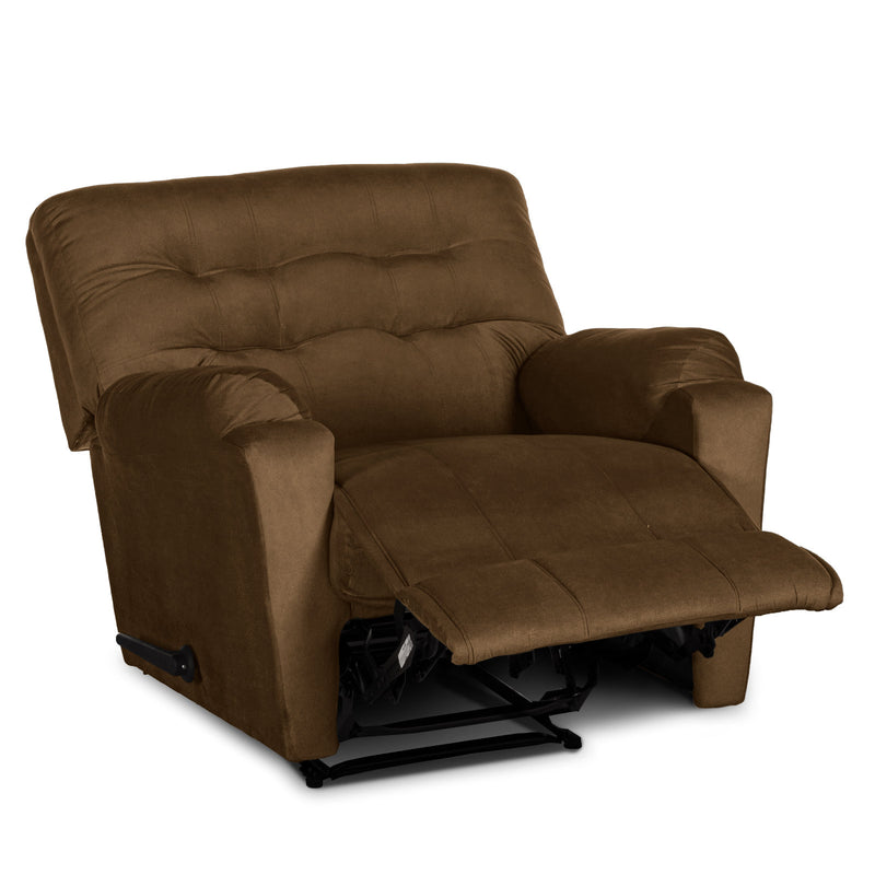 In House Rocking & Rotating Recliner Upholstered Chair with Controllable Back - Dark Brown-905143-BR (6613414641760)