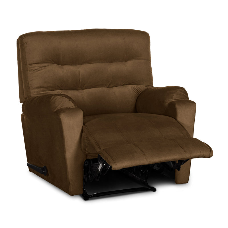 In House Rocking & Rotating Recliner Upholstered Chair with Controllable Back - Dark Brown-905143-BR (6613414641760)