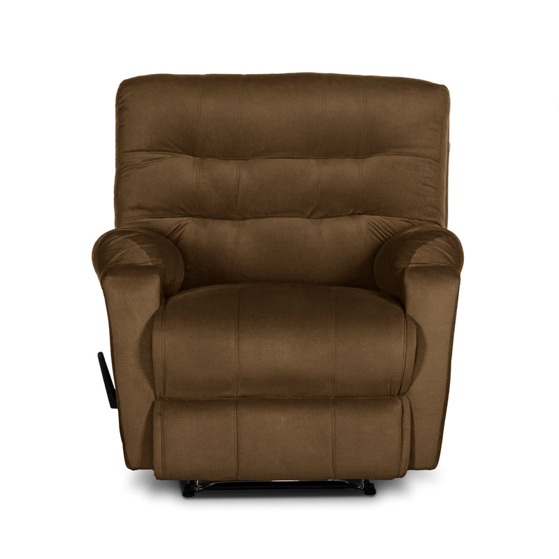 In House Rocking & Rotating Recliner Upholstered Chair with Controllable Back - Dark Brown-905143-BR (6613414641760)