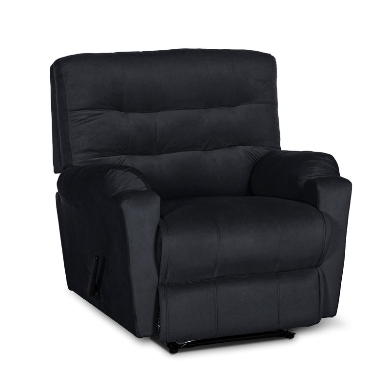 In House Rocking & Rotating Recliner Upholstered Chair with Controllable Back - Dark Grey-905143-DG (6613414805600)