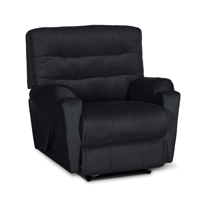 In House Rocking Recliner Upholstered Chair with Controllable Back - Dark Grey-905142-DG (6613414346848)