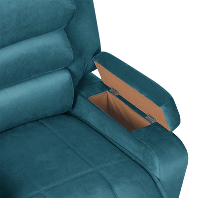 In House Rocking & Rotating Recliner Upholstered Chair with Controllable Back - Turquoise-905149-TU (6613417558112)