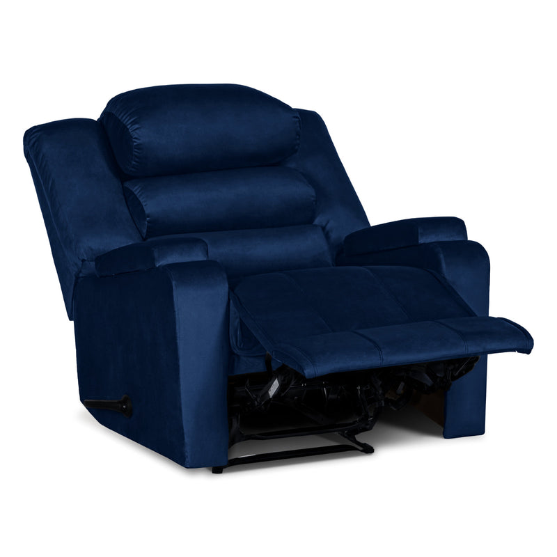 In House Rocking & Rotating Recliner Upholstered Chair with Controllable Back - Blue-905149-B (6613417525344)