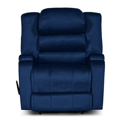 In House Rocking & Rotating Recliner Upholstered Chair with Controllable Back - Blue-905149-B (6613417525344)