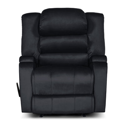 In House Rocking & Rotating Recliner Upholstered Chair with Controllable Back - Dark Grey-905149-DG (6613417590880)