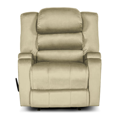 In House Rocking & Rotating Recliner Upholstered Chair with Controllable Back - White-905149-W (6613417853024)
