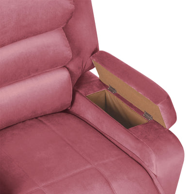 In House Rocking Recliner Upholstered Chair with Controllable Back - Beige-905148-P (6613417263200)