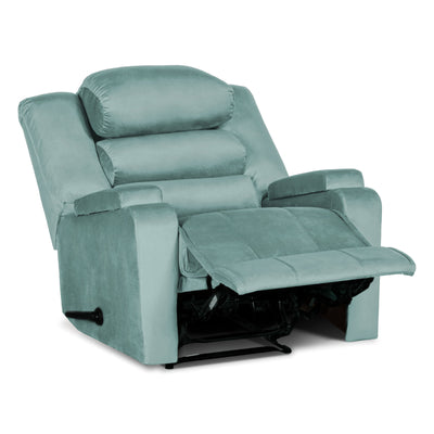 In House Rocking & Rotating Recliner Upholstered Chair with Controllable Back - Teal-905149-TE (6613417623648)