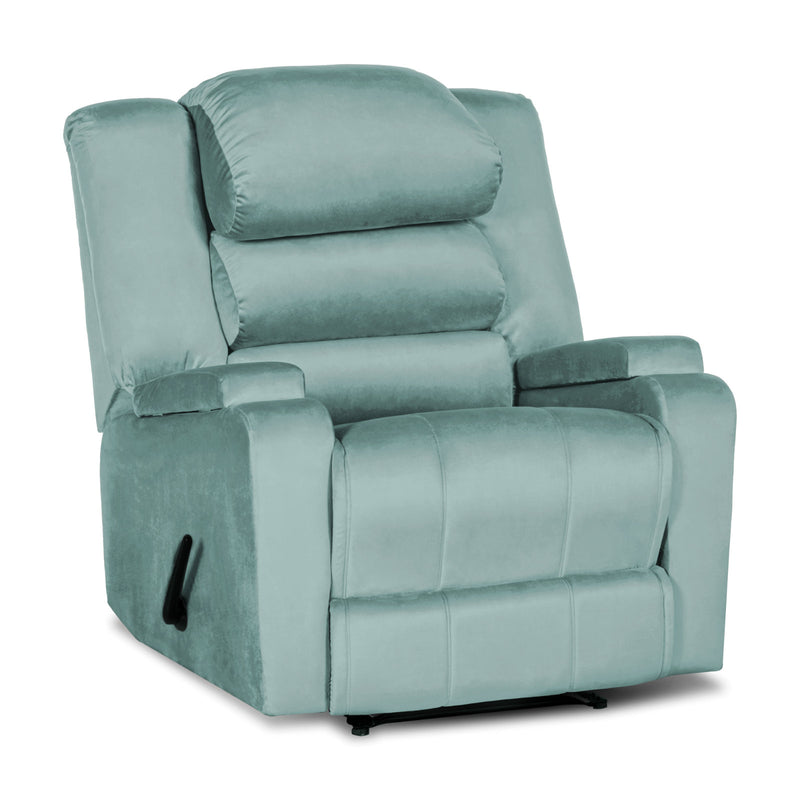 In House Rocking & Rotating Recliner Upholstered Chair with Controllable Back - Teal-905149-TE (6613417623648)