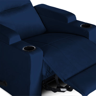 In House Rocking Recliner Upholstered Chair with Controllable Back - Blue-905151-B (6613418442848)