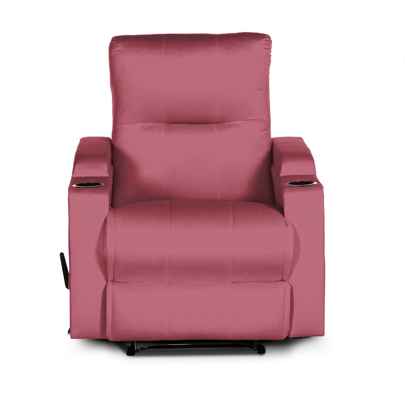 In House Rocking Recliner Upholstered Chair with Controllable Back - Beige-905151-P (6613418639456)