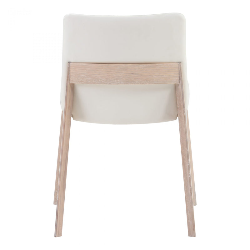 DECO OAK DINING CHAIR WHITE PVC-M2 (6564573315168)