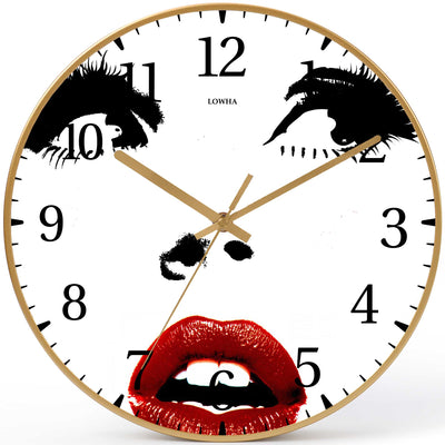 Wall Clock Decorative lips Battery Operated -LWHSWC30G-C220 (6622838390880)
