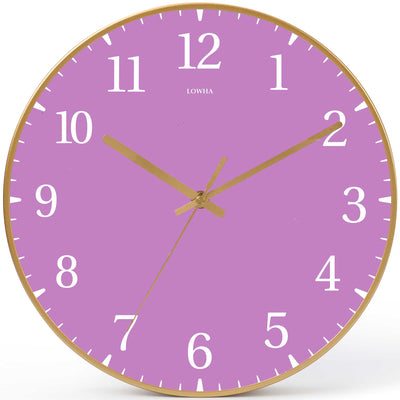Wall Clock Decorative light purple Battery Operated -LWHSWC30G-C221 (6622838423648)