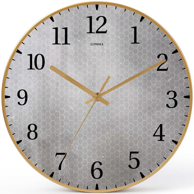 Wall Clock Decorative leather grey Battery Operated -LWHSWC30G-C234 (6622838882400)