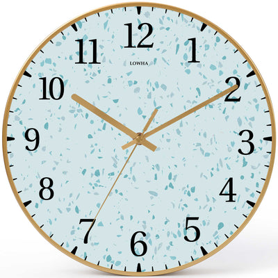 Wall Clock Decorative green blue Battery Operated -LWHSWC30G-C291 (6622840881248)