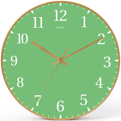 Wall Clock Decorative green Battery Operated -LWHSWC30G-C292 (6622840914016)