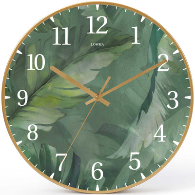 Wall Clock Decorative Dark green tree Battery Operated -LWHSWC30G-C299 (6622841143392)