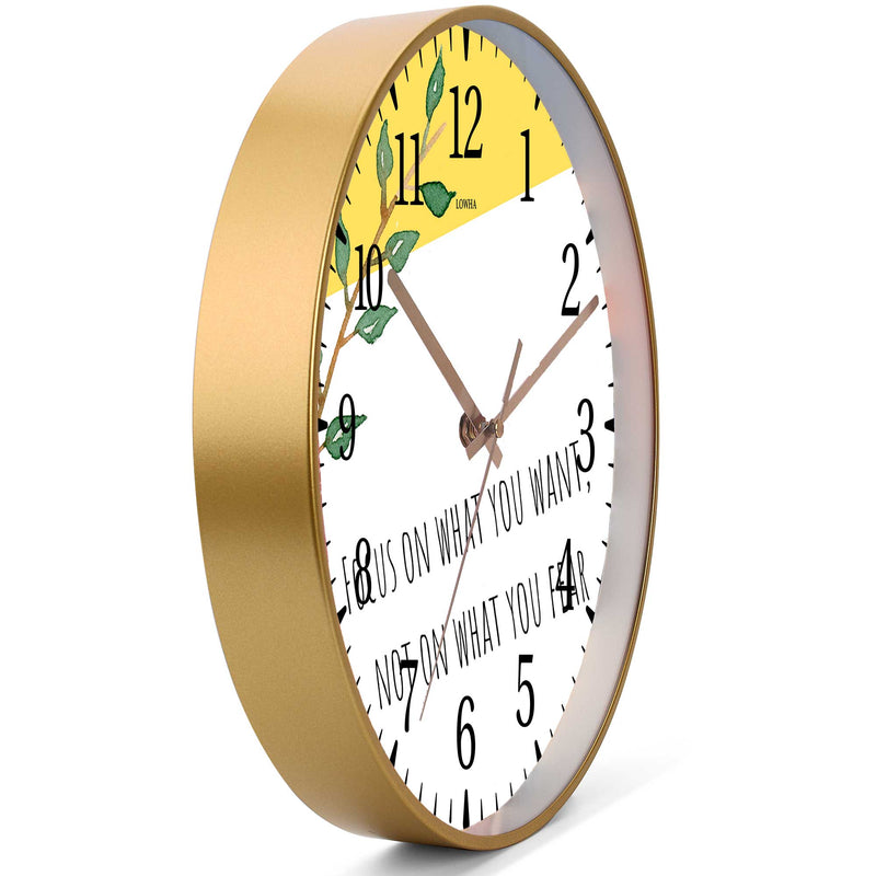 Wall Clock Decorative focus on what you want Battery Operated -LWHSWC30G-C305 (6622841340000)