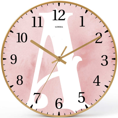 Wall Clock Decorative A letter Battery Operated -LWHSWC30G-C383 (6622843797600)