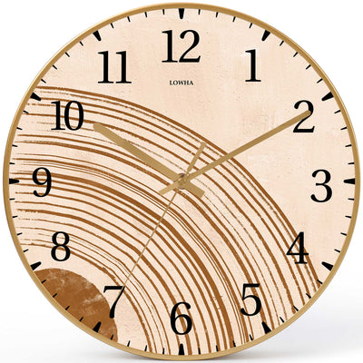 Wall Clock Decorative abstract side Battery Operated -LWHSWC30G-C388 (6622843961440)