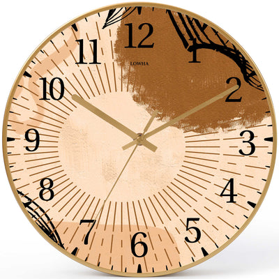 Wall Clock Decorative abstract larg sun Battery Operated -LWHSWC30G-C395 (6622844190816)