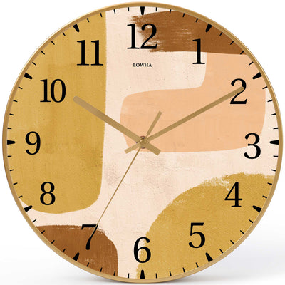 Wall Clock Decorative abstract golden Battery Operated -LWHSWC30G-C396 (6622844223584)