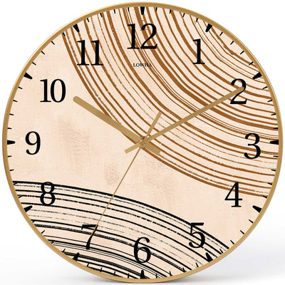Wall Clock Decorative abstract lines Battery Operated -LWHSWC30G-C405 (6622844551264)