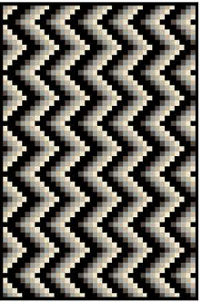 Roots Ferrera ZigZag Dark Brown Rug