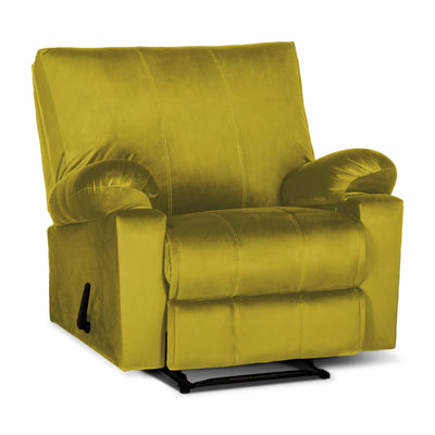 Recliner Rocking & Rotating Chair Upholstered with Controllable Back - Yellow-H1S112305 (6613421621344)